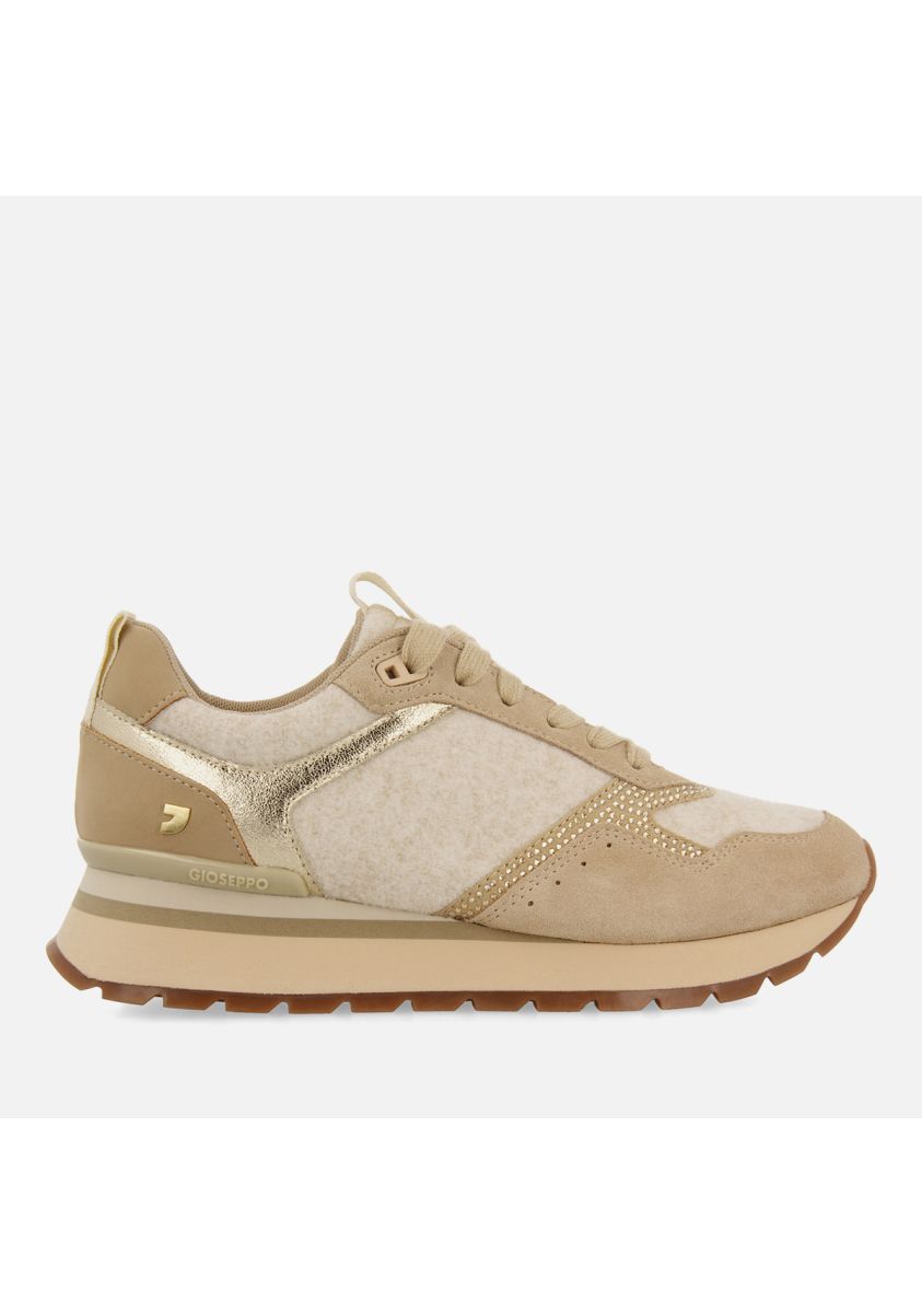 SNEAKERS FIELTRO Y STRASS PARA MUJER ARDAGGER - BEIG