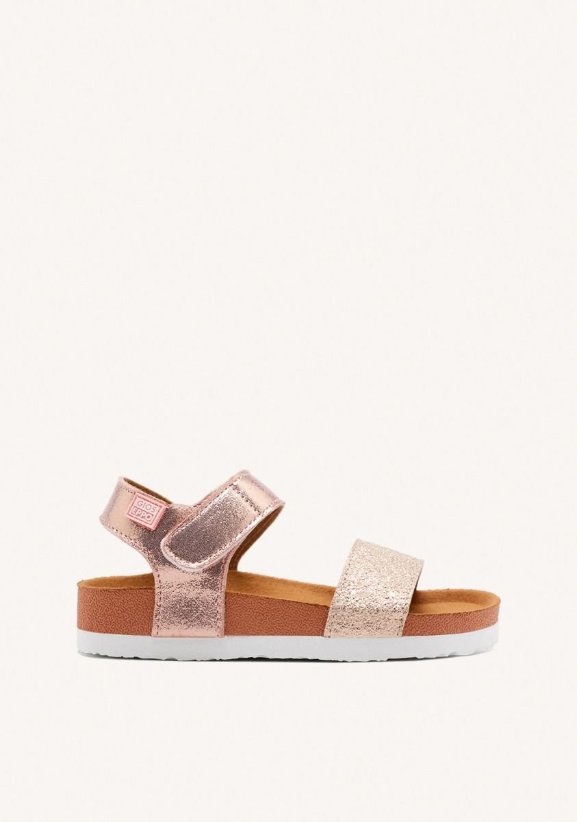 Chanclas de suela bio en cobre para niÃ±a MOERS - COBRE