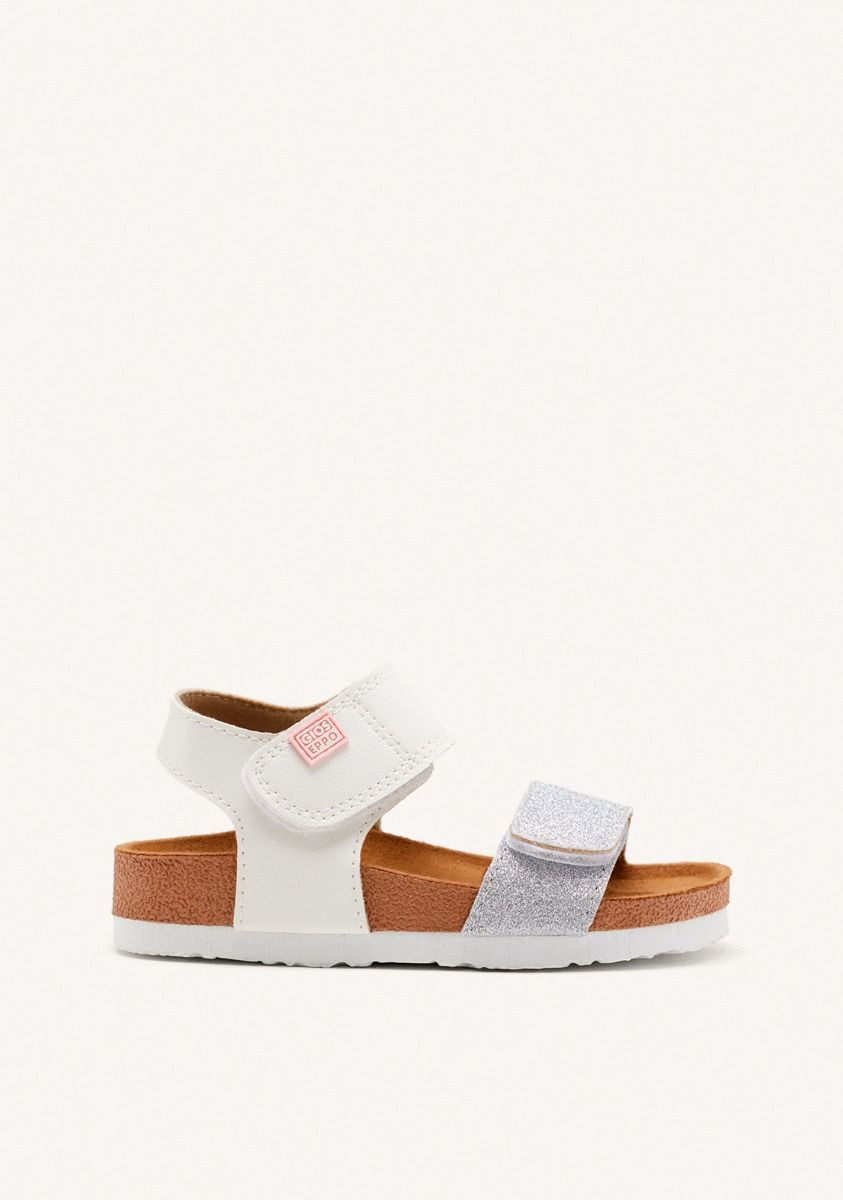 Chanclas estilo bio plateadas para niÃ±a JABBEKE - PLATA
