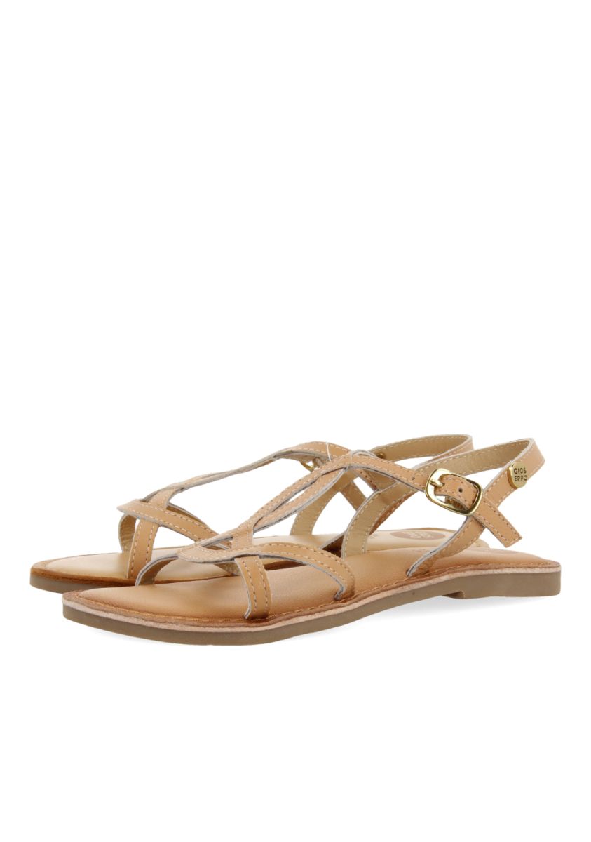 Sandalias nude para niÃ±a BISCOE - NUDE