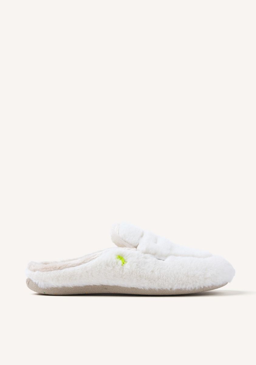 ZAPATILLAS DE CASA TIPO MOCASINES BAMARA HARRIETA - OFF-WHITE