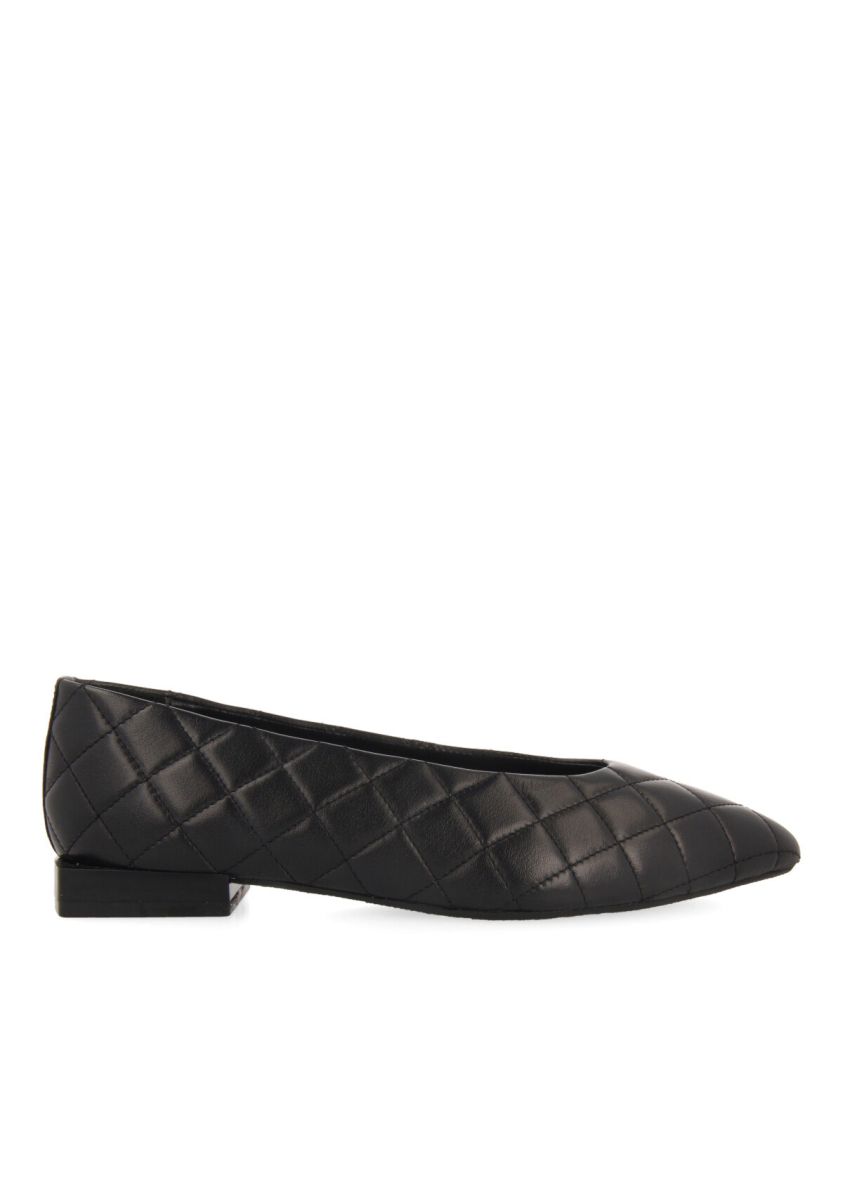 Bailarinas de piel negras acolchadas para mujer  SIGDAL - NEGRO