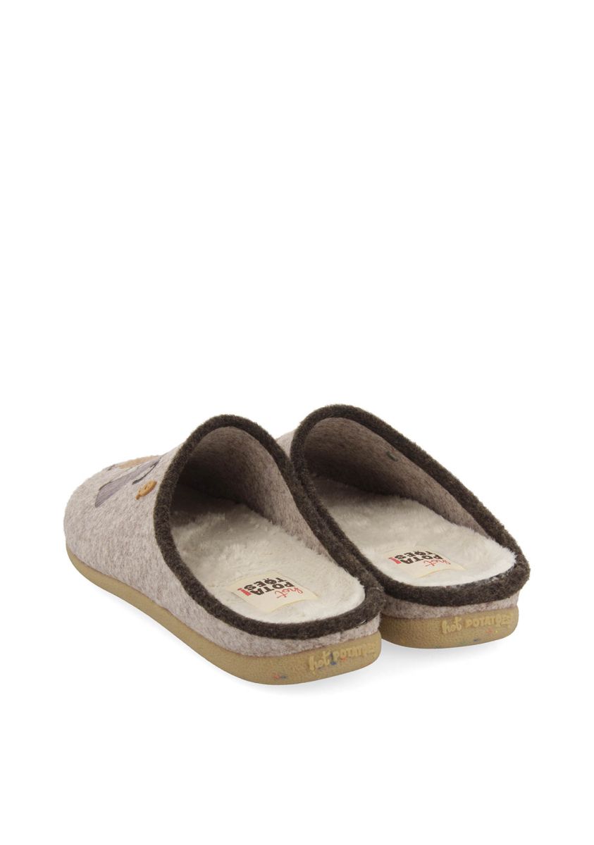 ZAPATILLAS DE ESTAR POR CASA DE LA COLECCIÃN HOT POTATOES PREDING  - BEIG