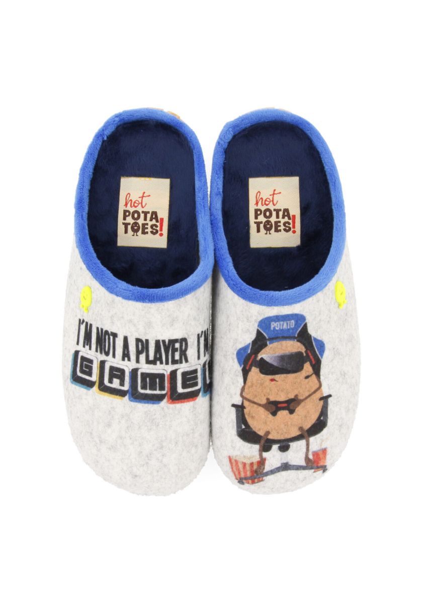 ZAPATILLAS INFANTILES DE ESTAR POR CASA DE LA COLECCIÃN HOT POTATOES GLANEGG - GRIS