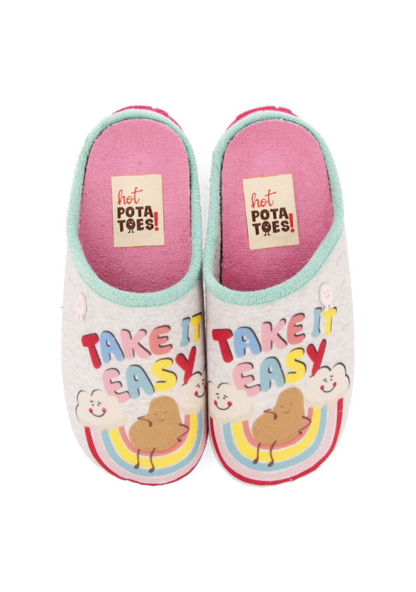 ZAPATILLAS DE ESTAR POR CASA GRIS HOT POTATOES PARA NIÃOS SULPHUR  - GRIS