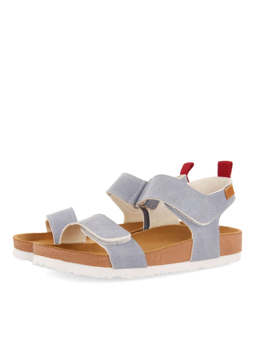CHANCLAS TIPO BIO COLOR JEANS CON TIRAS AJUSTABLES PARA NIÃOS SALZANO - JEANS