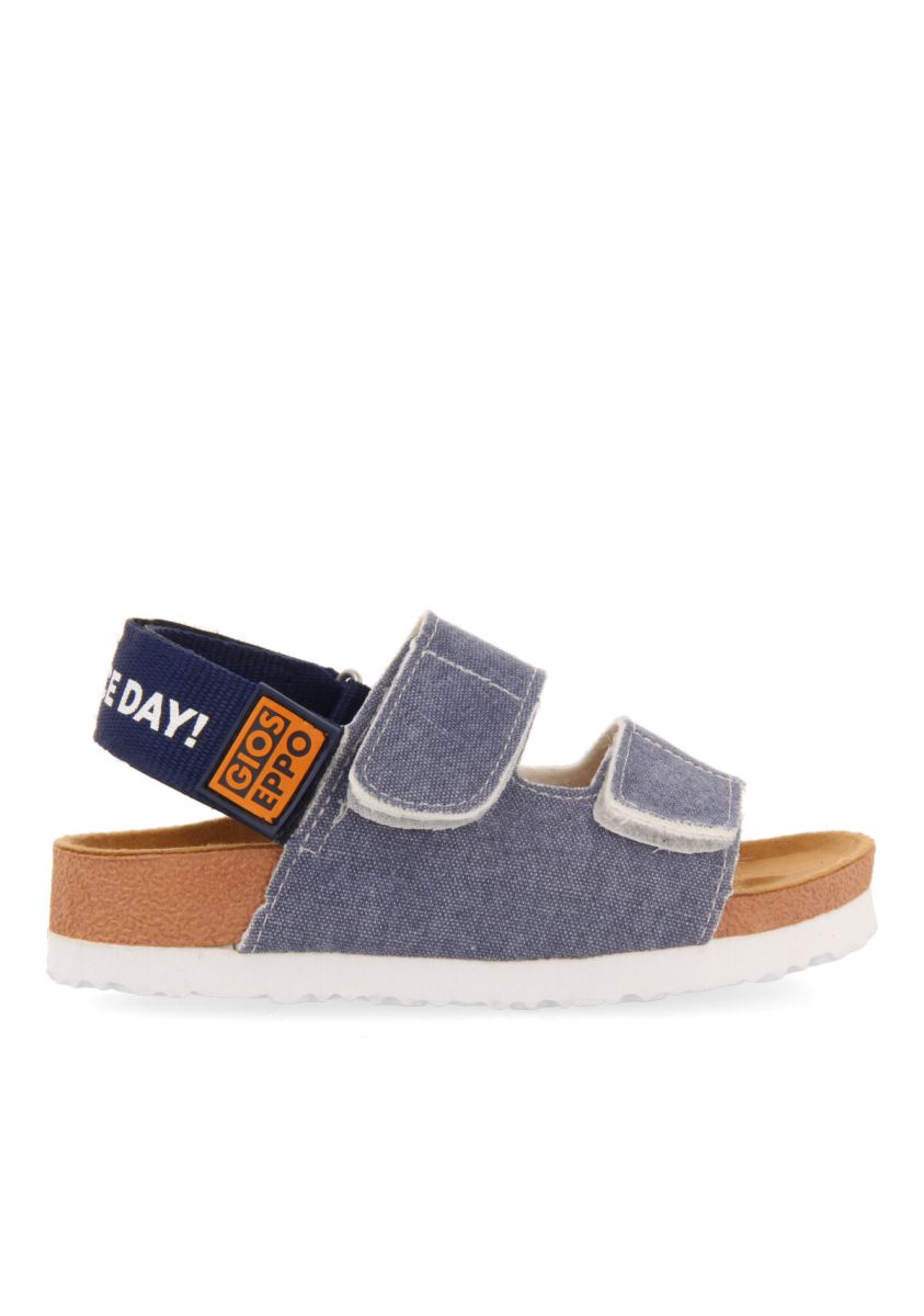 CHANCLAS CON SUELA BIO COLOR JEANS Y MENSAJE PARA NIÃOS OBERLIN - JEANS
