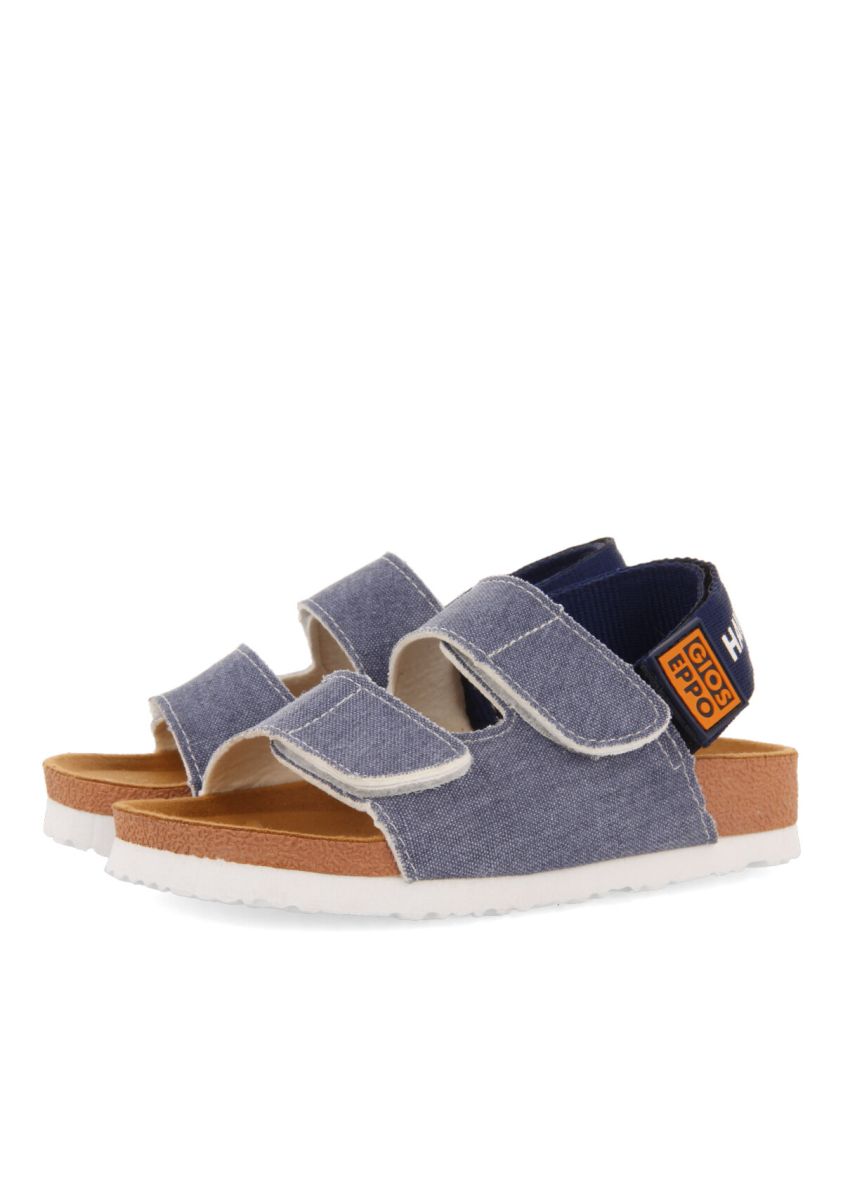 CHANCLAS CON SUELA BIO COLOR JEANS Y MENSAJE PARA NIÃOS OBERLIN - JEANS