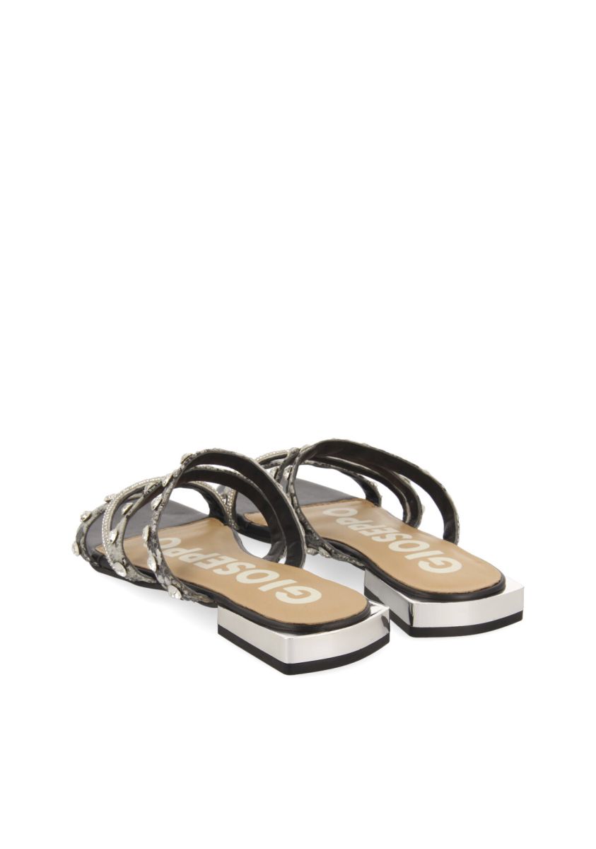 SANDALIAS COLOR NEGRO CON TIRAS PARA MUJER CALUHA - NEGRO