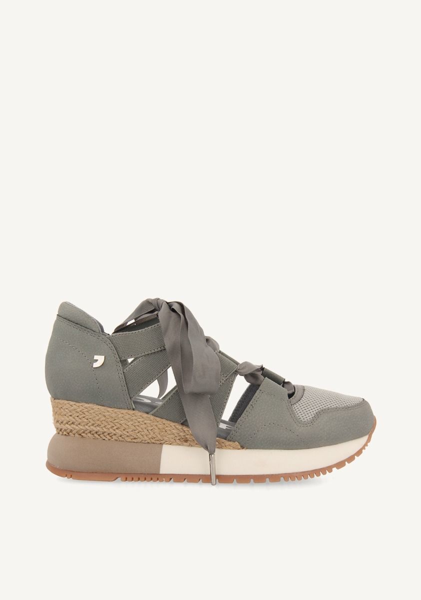 SNEAKERS GRIS CENIZA TIPO ESPADRILLE PARA MUJER LIZARDA - JEANS