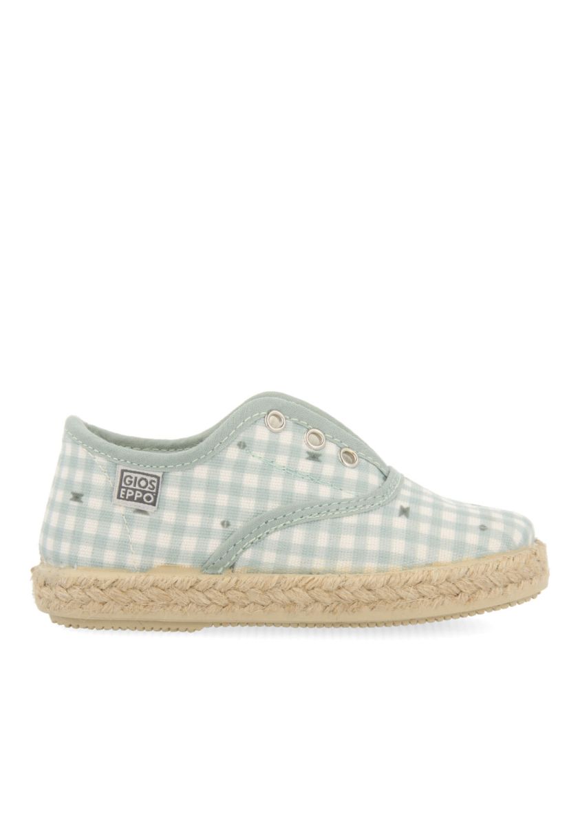 ESPADRILLES COLOR MENTA CON CUADROS DE VICHY PARA NIÃA DOMZALE - MENTA 1 14029-espadrilles-color-menta-con-cuadros-de-vichy-para-ni-a-domzale-menta-1.jpg
