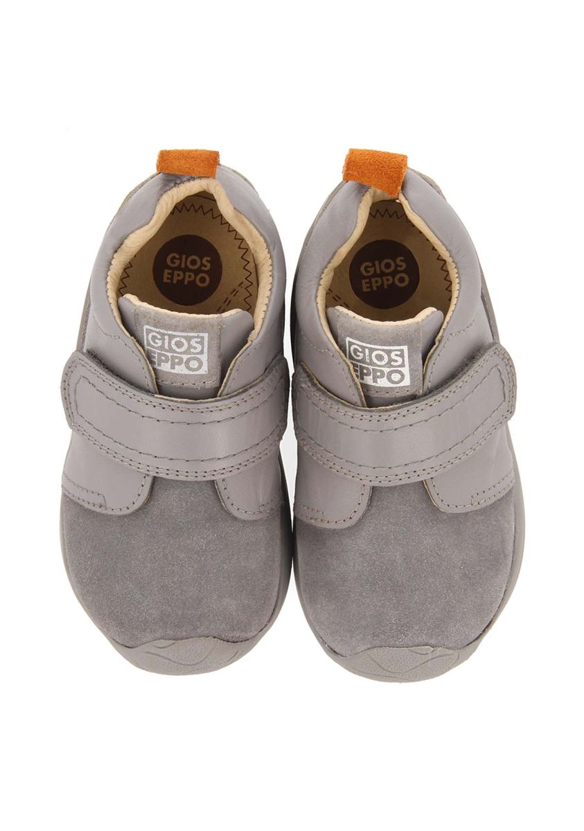 Botines color gris de piel natural con acentos de color para bebÃ©  starse - GRIS
