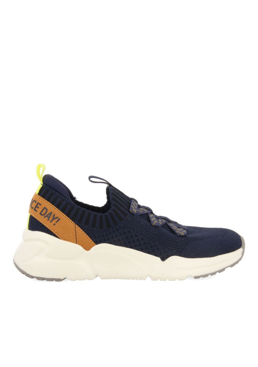 Sneakers tipo calcetÃ­n color azul marino con suela con volumen para niÃ±a y niÃ±o oblarn - MARINO