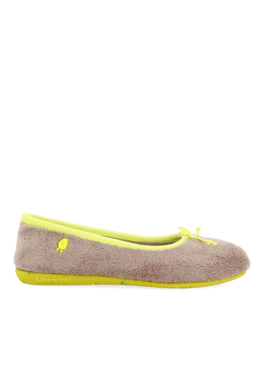 Zapatillas de estar por casa tipo bailarina color gris hot potatoes preseka - GRIS