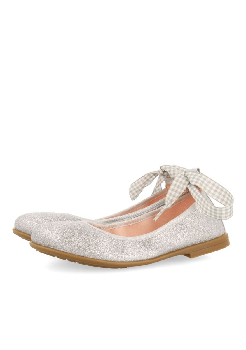 Bailarina de glitter plata para niña vermeix - PLATA