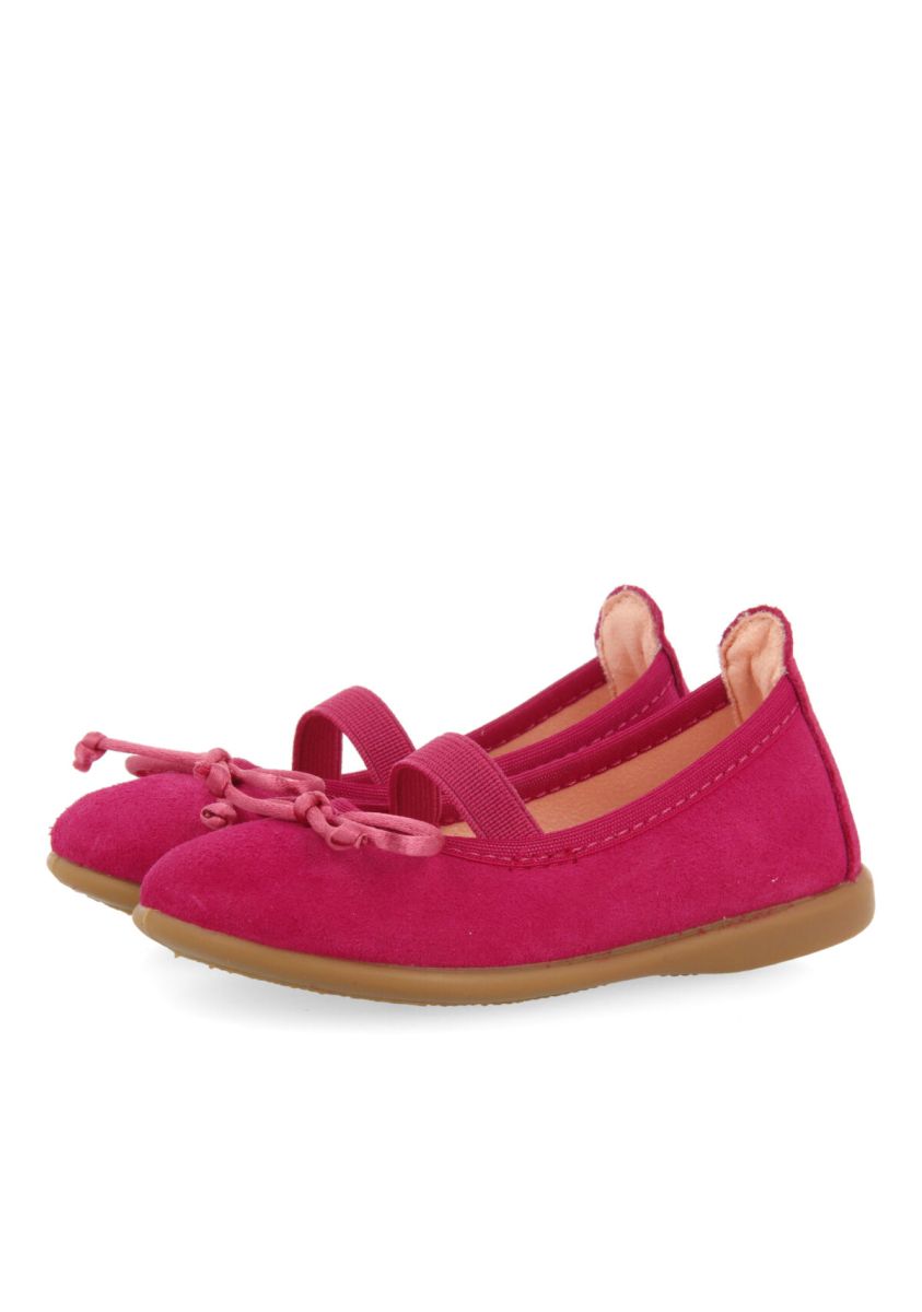 Bailarina de piel fucsia para niña aouze - FUXIA