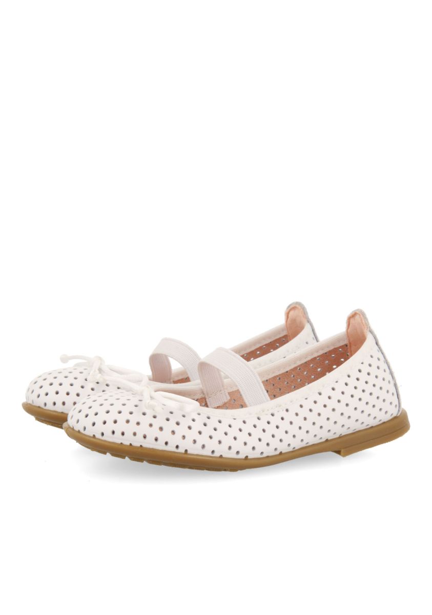 Bailarina de piel blanca para niña brannay - BLANCO
