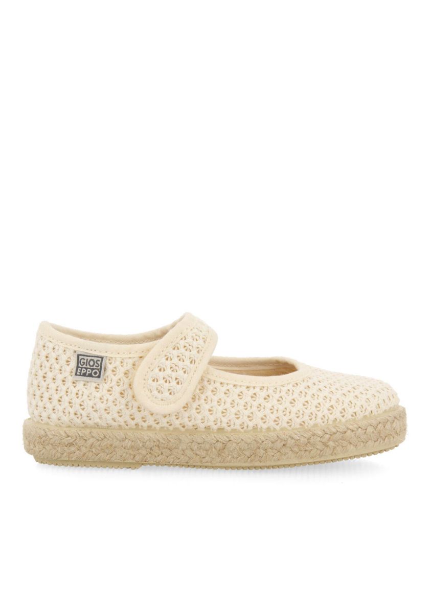 Zapatos tipo espadrille color beige de rejilla para niÃ±a seine - BEIG