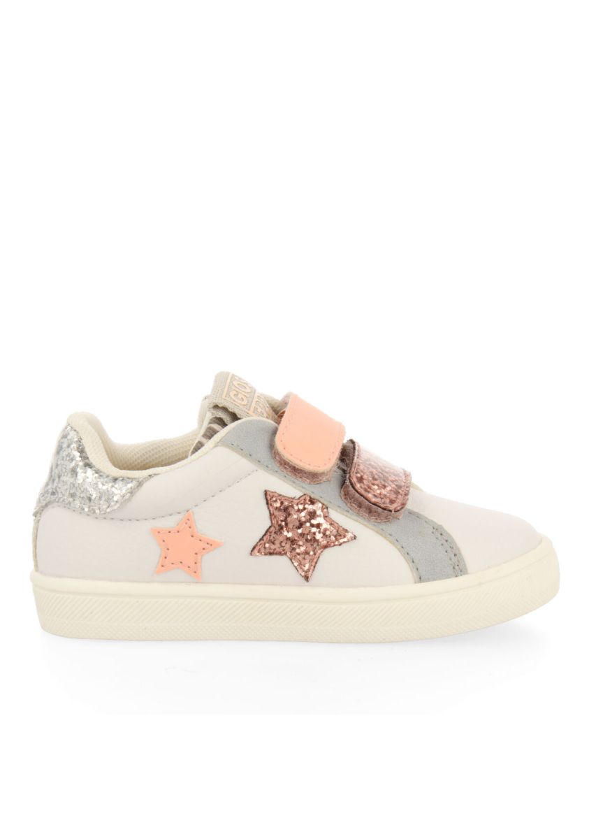 Sneakers blancas con detalles glitter y tonos pastel para bebÃ© natercia - BLANCO