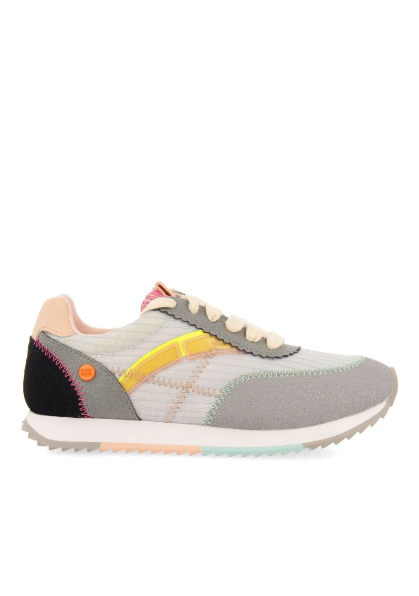 Sneakers grises con presupuntes de colores para niÃ±a madirac - GRIS