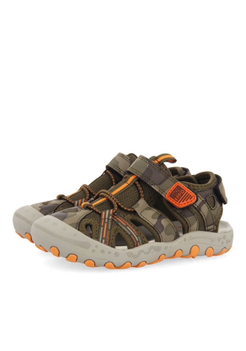 Sandalias deportivas de camuflaje tipo californiana para niÃ±o mautes - CAMUFLAJE