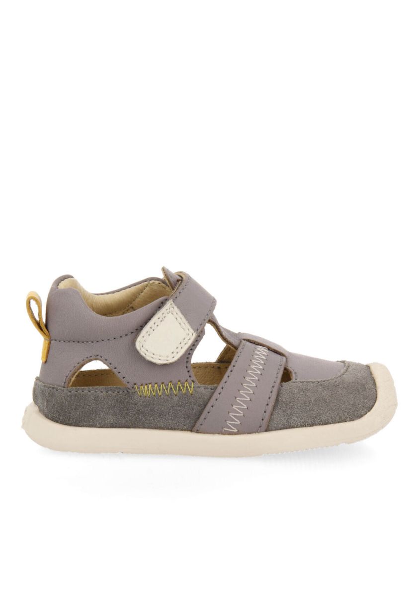 Sandalias de piel en color gris para niÃ±o sermur - GRIS