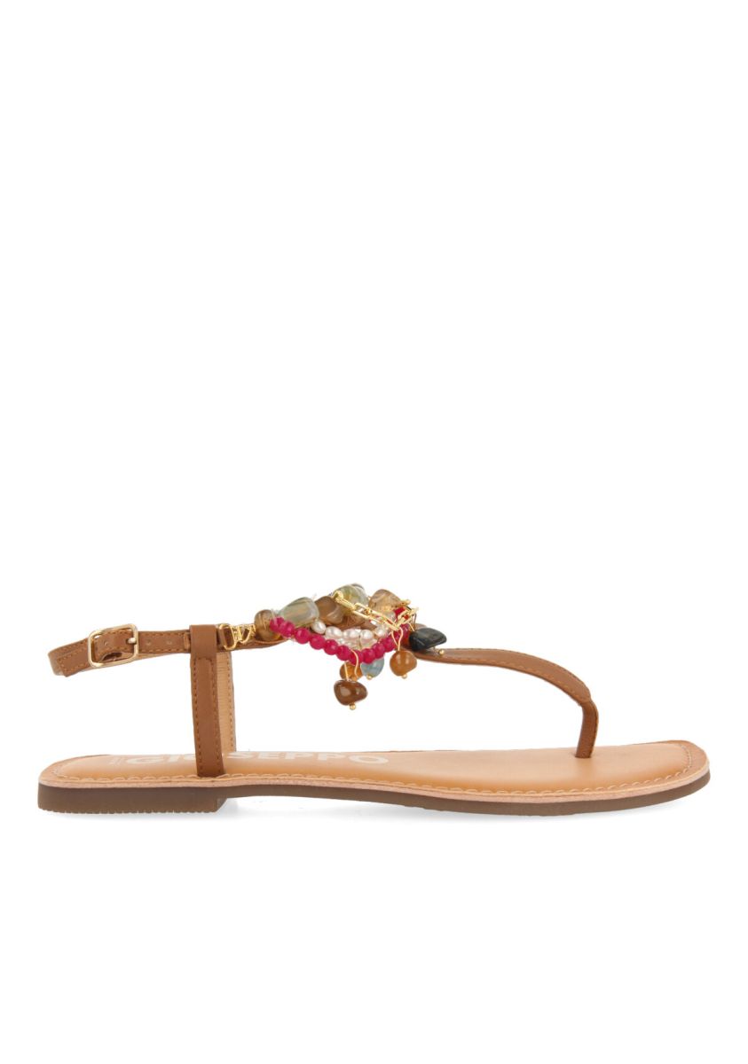 Sandalias color cuero con detalle de cuentas multicolor para mujer collan - CUERO 1 17558-sandalias-color-cuero-con-detalle-de-cuentas-multicolor-para-mujer-collan-cuero-1.jpg