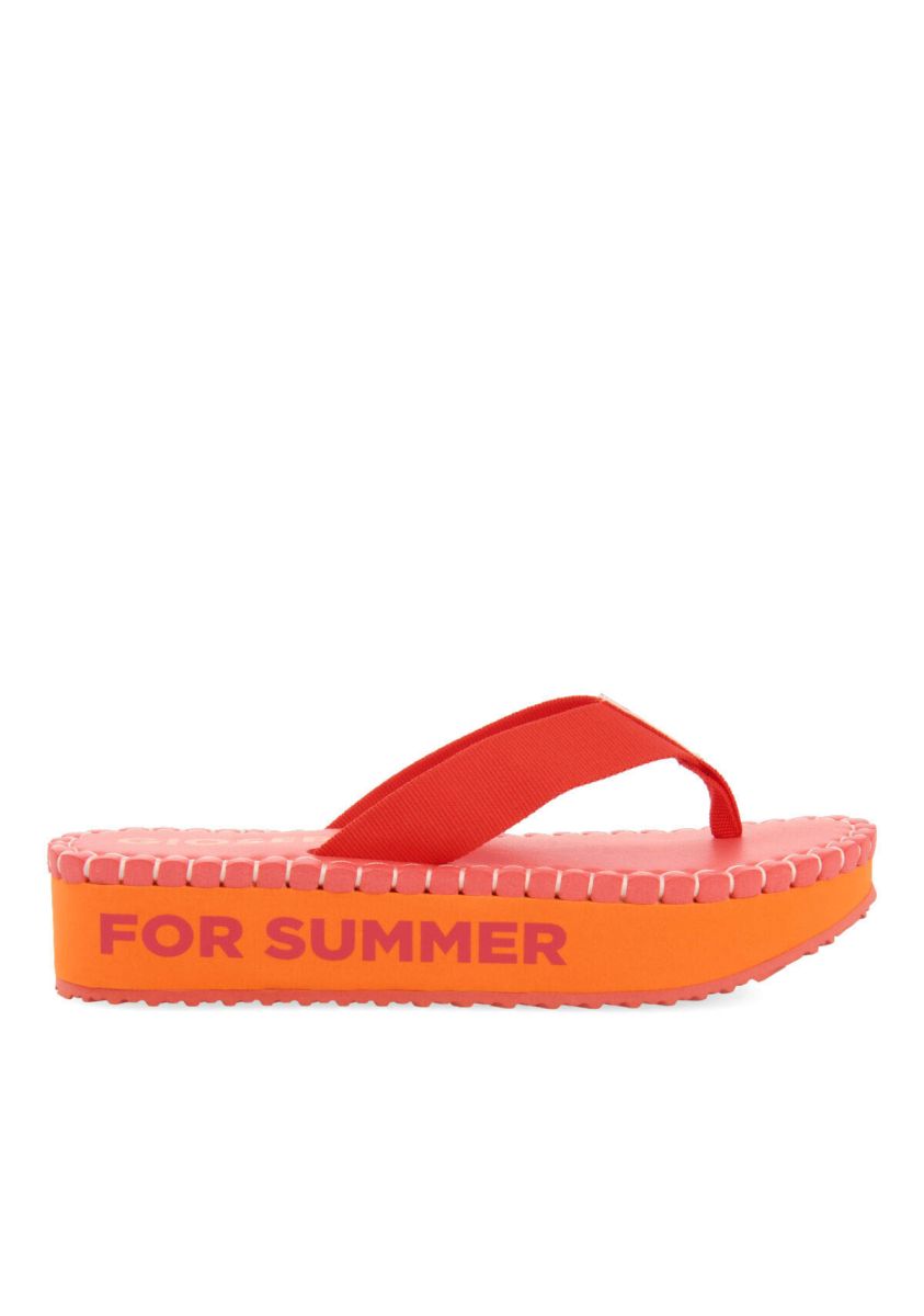 Chanclas coral con tira y piso ligero para mujer verton  - CORAL