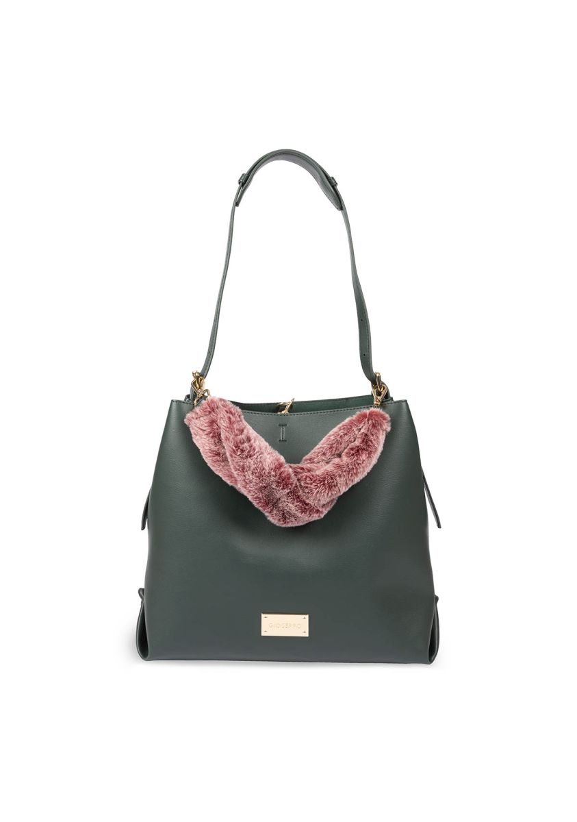 Bolso verde tipo shopper con asa de pelo - hecla - VERDE 1 18137-bolso-verde-tipo-shopper-con-asa-de-pelo-hecla-verde-1.jpg