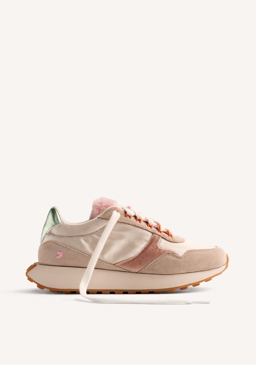 ZAPATILLAS PIEL Y PELO LISMORE - BEIG