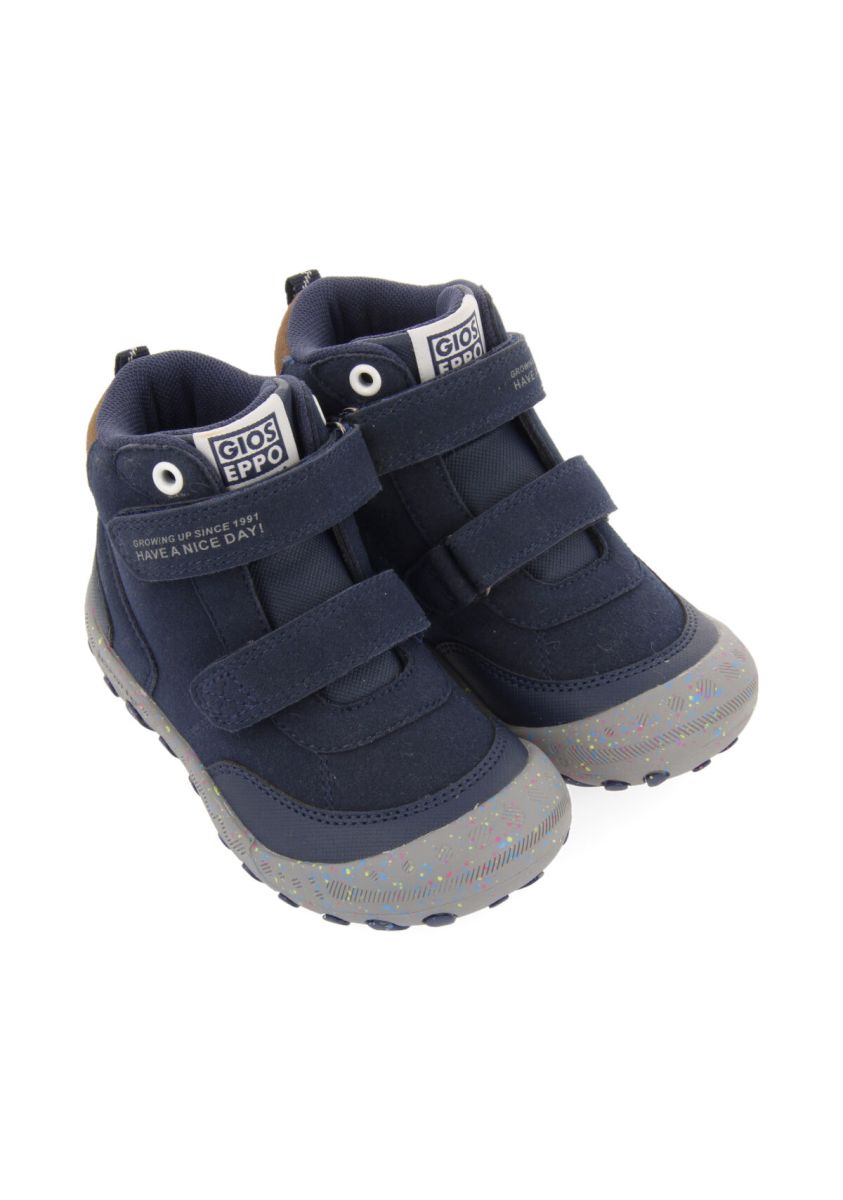 Sneakers abotinadas tipo trekking marino para niÃ±a y niÃ±o larbert - MARINO