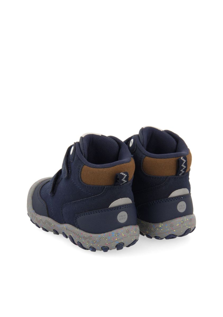 Sneakers abotinadas tipo trekking marino para niÃ±a y niÃ±o larbert - MARINO