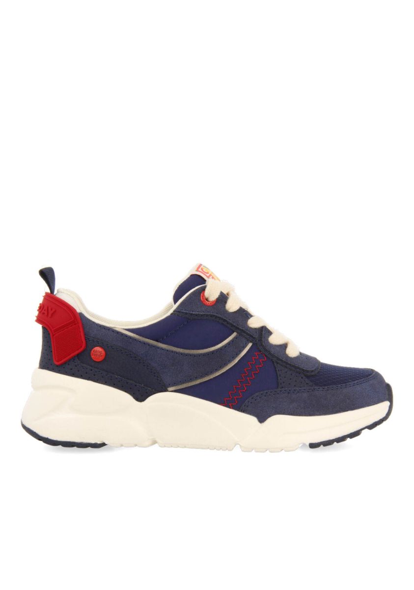 Sneakers azul marino con cordones para niÃ±a y niÃ±o rigside - MARINO