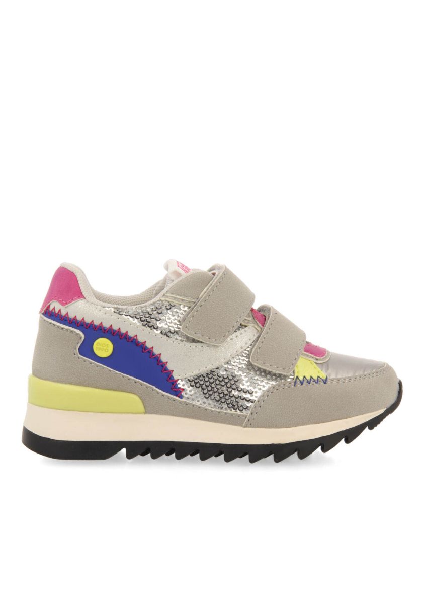 Sneakers con lentejuelas plata para niÃ±a y niÃ±o biberw - PLATA