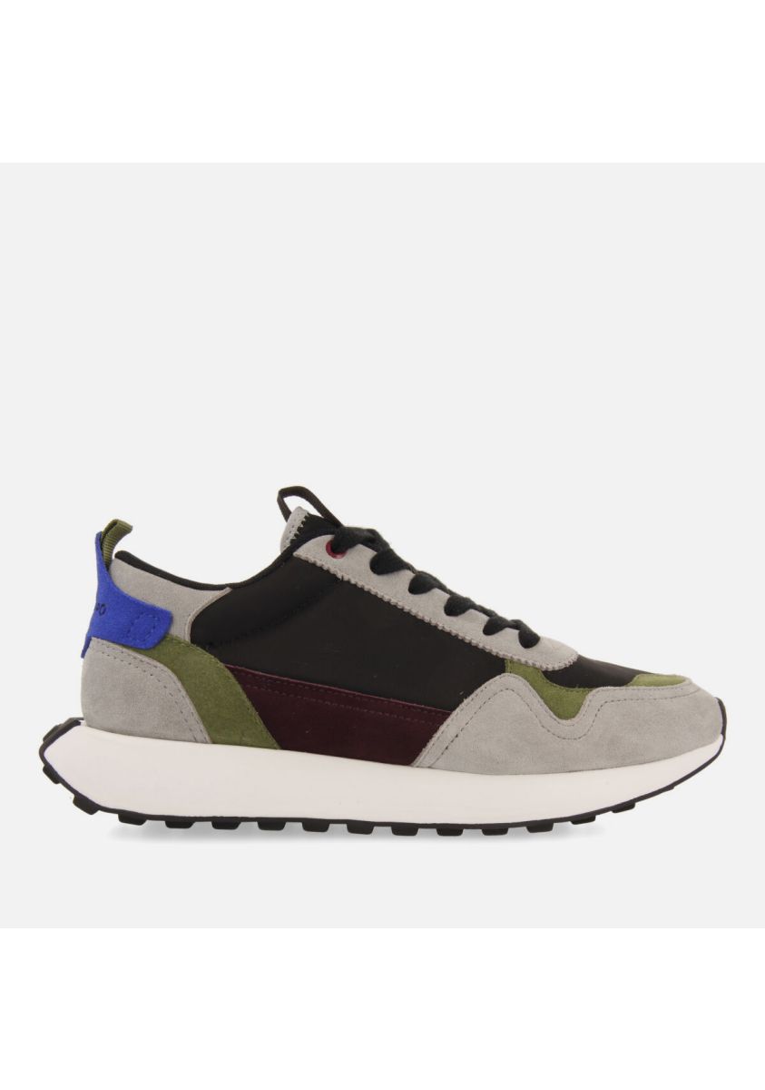 Sneakers retro negras en contraste de colores para hombre carluke - NEGRO