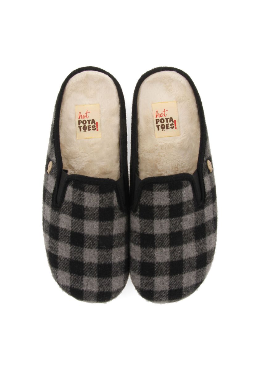 Zapatillas de estar por casa con cuadros grises peggau - GRIS 1 18932-zapatillas-de-estar-por-casa-con-cuadros-grises-peggau-gris-1.jpg