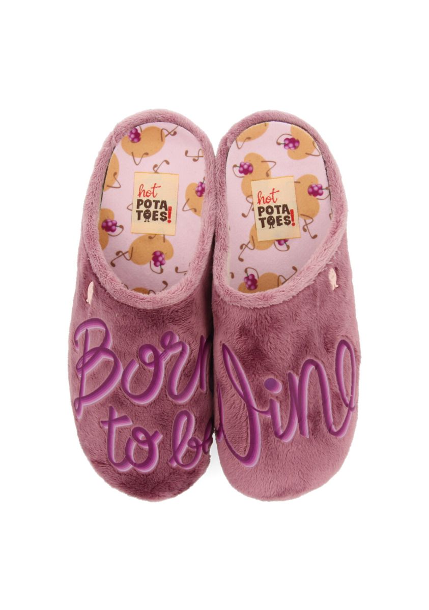 Zapatillas de estar por casa de pelo malva con mensaje hosmer - MALVA 1 19080-zapatillas-de-estar-por-casa-de-pelo-malva-con-mensaje-hosmer-malva-1.jpg
