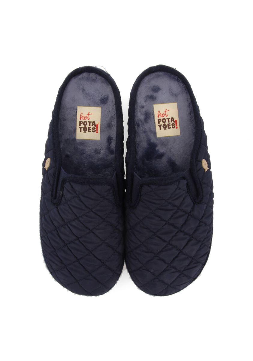 Zapatillas de estar por casa acolchadas color marino hedensted - MARINO