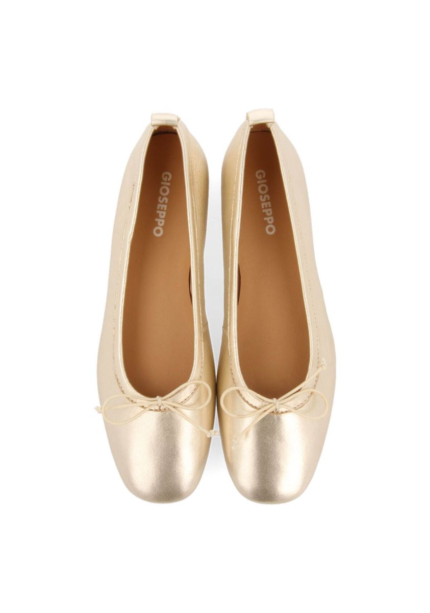 Bailarinas doradas de piel para mujer satteins  - ORO