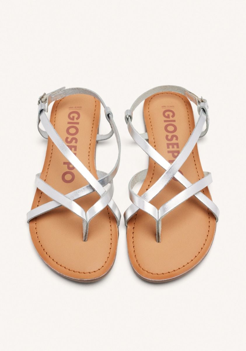 Sandalias estilo romana para mujer lelex - PLATA