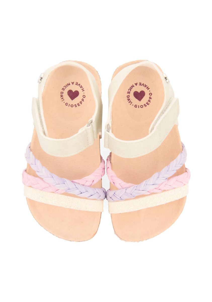 CHANCLAS DE SUELA BIO MULTICOLOR CON DETALLES EN GLITTER Y TRENZADO EN RAFIA PARA NIÃA Y NIÃO DELIA - MULTICOLOR