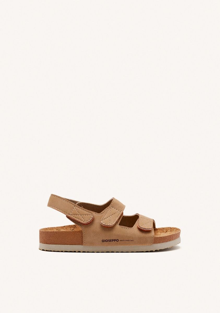CHANCLAS DE SUELA BIO COLOR TAUPE CON CIERRES AJUSTABLES PARA NIÃO Y NIÃA KRAPINA - TAUPE