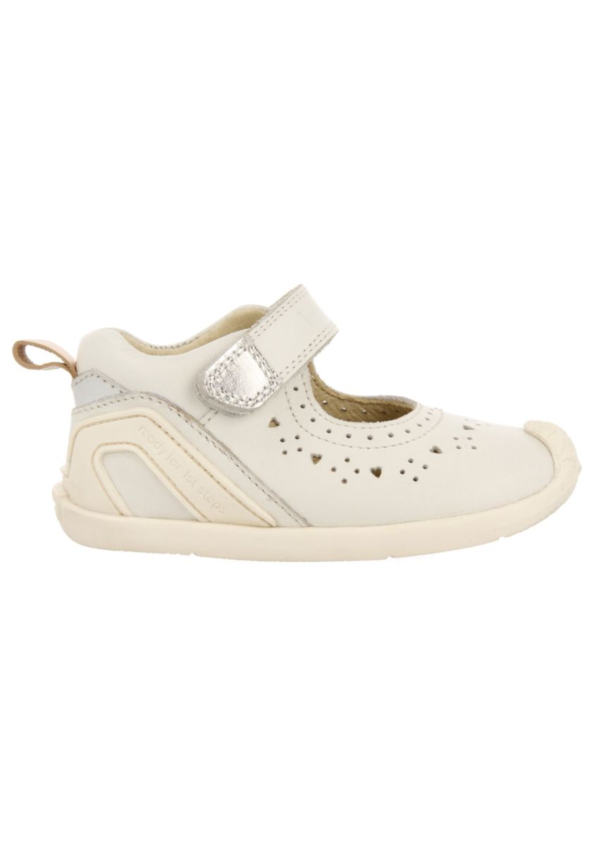 SANDALIAS BLANCAS DE PIEL ESTILO CANGREJERAS CON PICADOS FANTASÃA PARA BEBÃ PAIGNTON - BLANCO