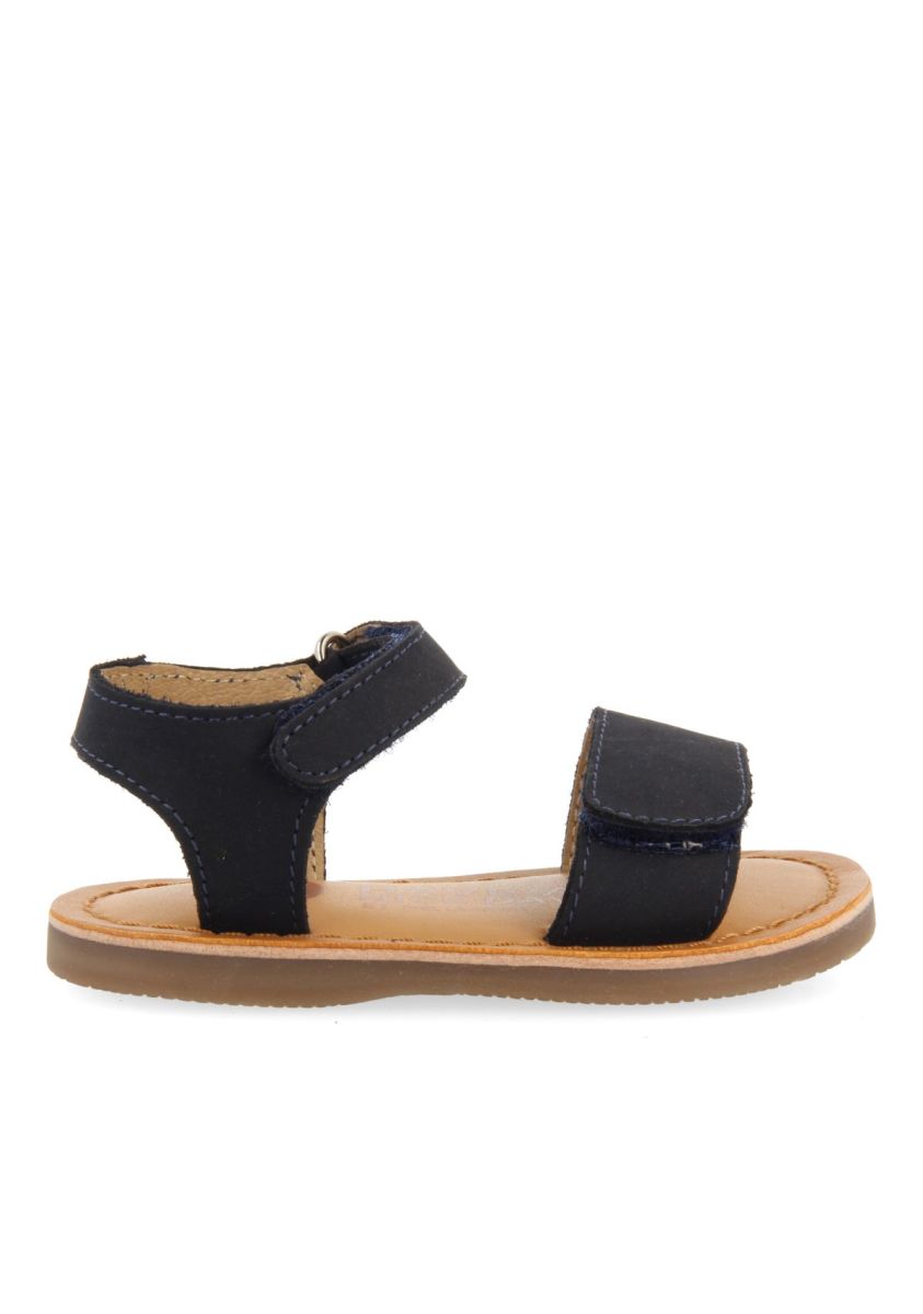 SANDALIAS COLOR AZUL MARINO DE PIEL CON CIERRE AJUSTABLE PARA BEBÃ PALMETTO - MARINO