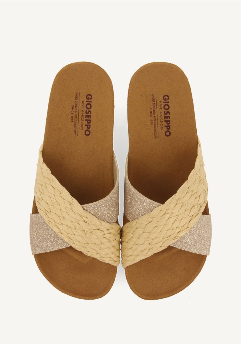 SANDALIAS CON CUÃA TIPO BIO Y TIRAS COLOR NATURAL PARA MUJER GOULDS - NATURAL