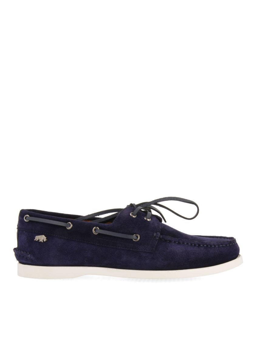 MOCASINES COLOR AZUL MARINO DE PIEL ESTILO NÃUTICOS PARA HOMBRE TRUNO - MARINO
