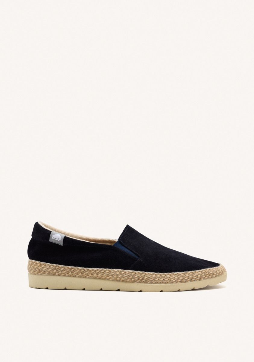 ESPADRILLES COLOR AZUL MARINO DE PIEL CON ELÃSTICOS Y ALGODÃN RECICLADO PARA HOMBRE PROGER - MARINO