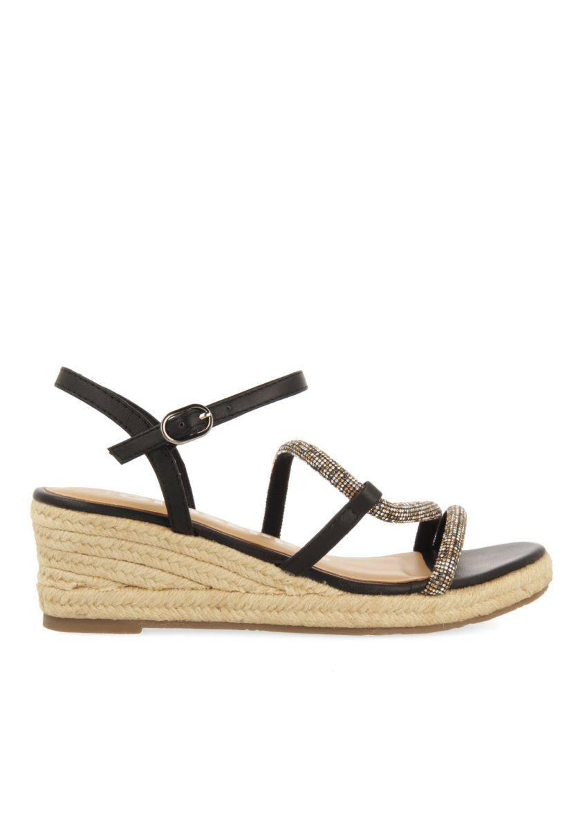 SANDALIAS NEGRAS CON TIRAS CON CRISTALES MULTICOLOR Y CUÃA DE YUTE PARA MUJER CATANIA - NEGRO 1 22495-sandalias-negras-con-tiras-con-cristales-multicolor-y-cu-a-de-yute-para-mujer-catania-negro-1.jpg
