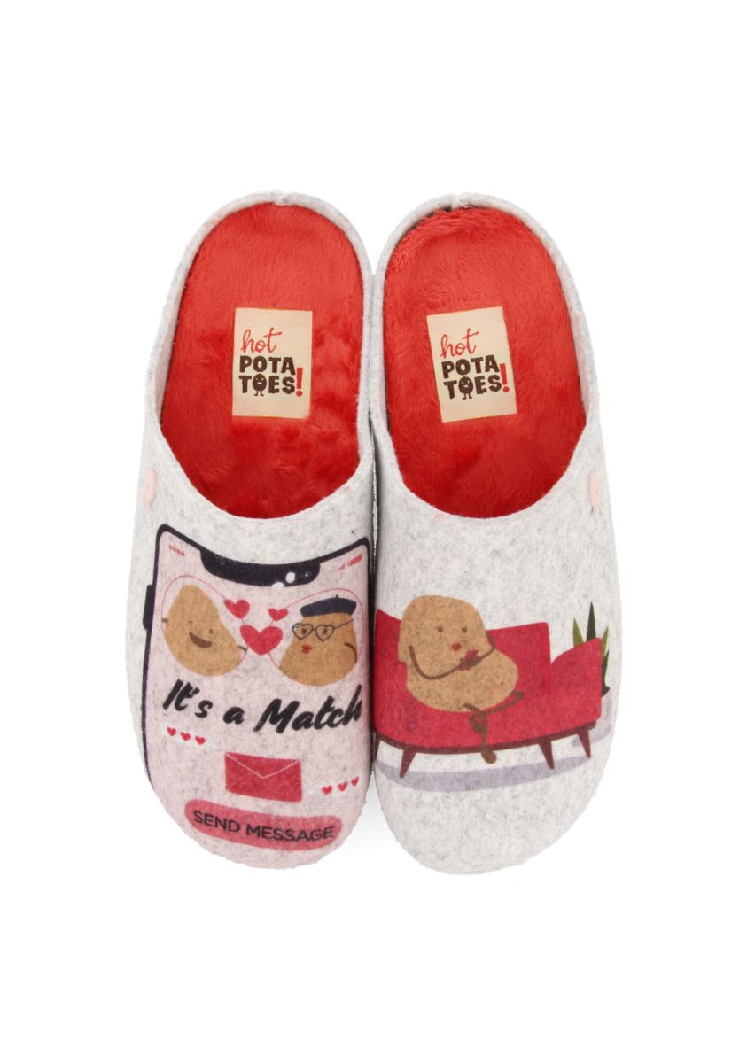 ZAPATILLAS DE ESTAR POR CASA DE LA COLECCIÃN HOT POTATOES HASLACH - GRIS