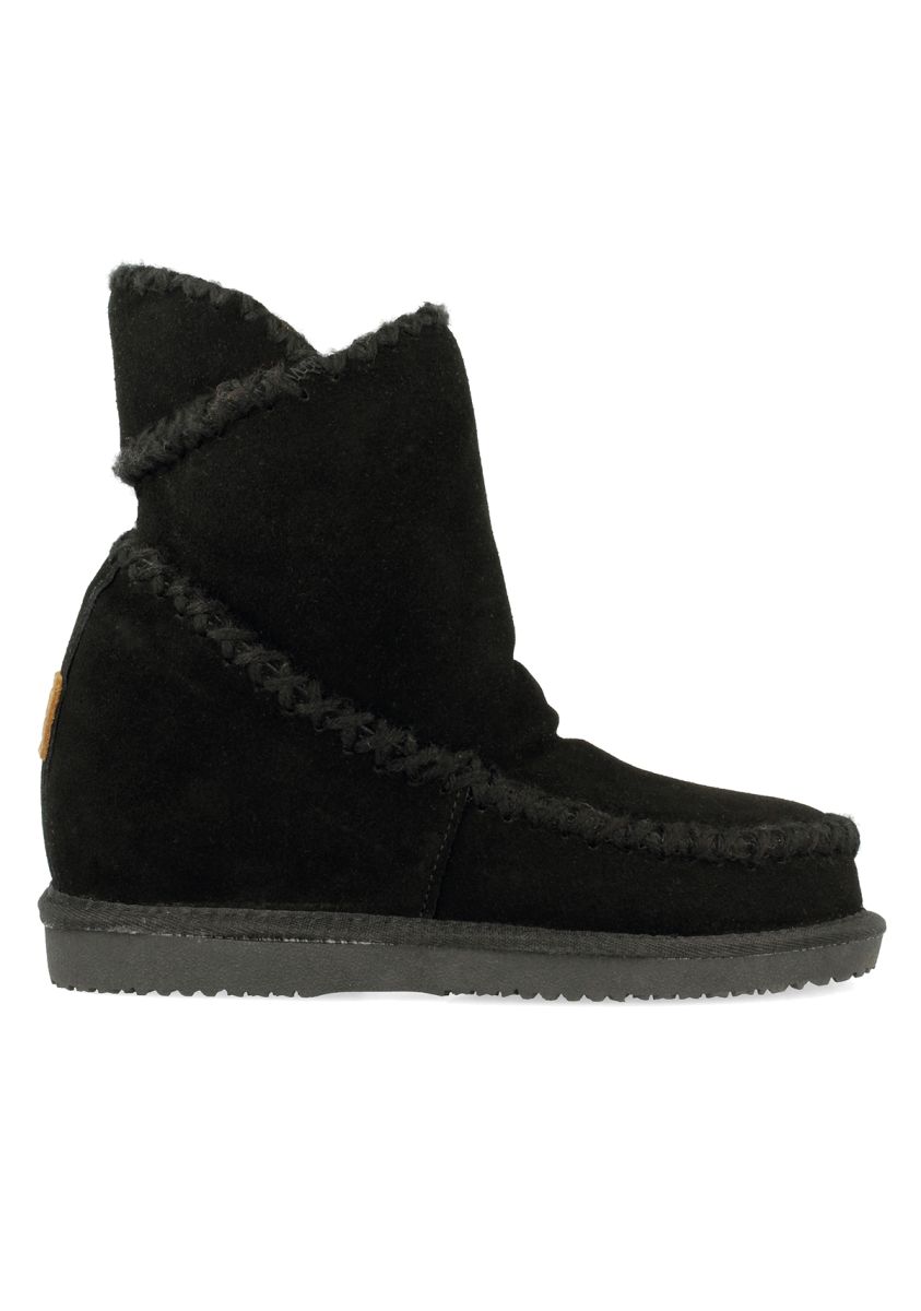 Botines negros de estilo australiano con cuÃ±a interna para mujer 42114 - NEGRO